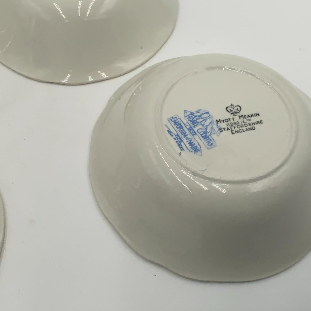 4 Emporium of Maine "Home Country" Myott Meakin Blue and White Bowls 6 1/4" - Picture 10 of 10